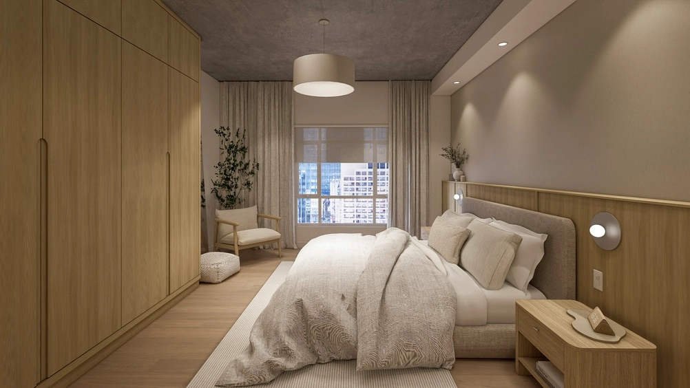 desain kamar tidur minimalis dengan wall panel - javafon
